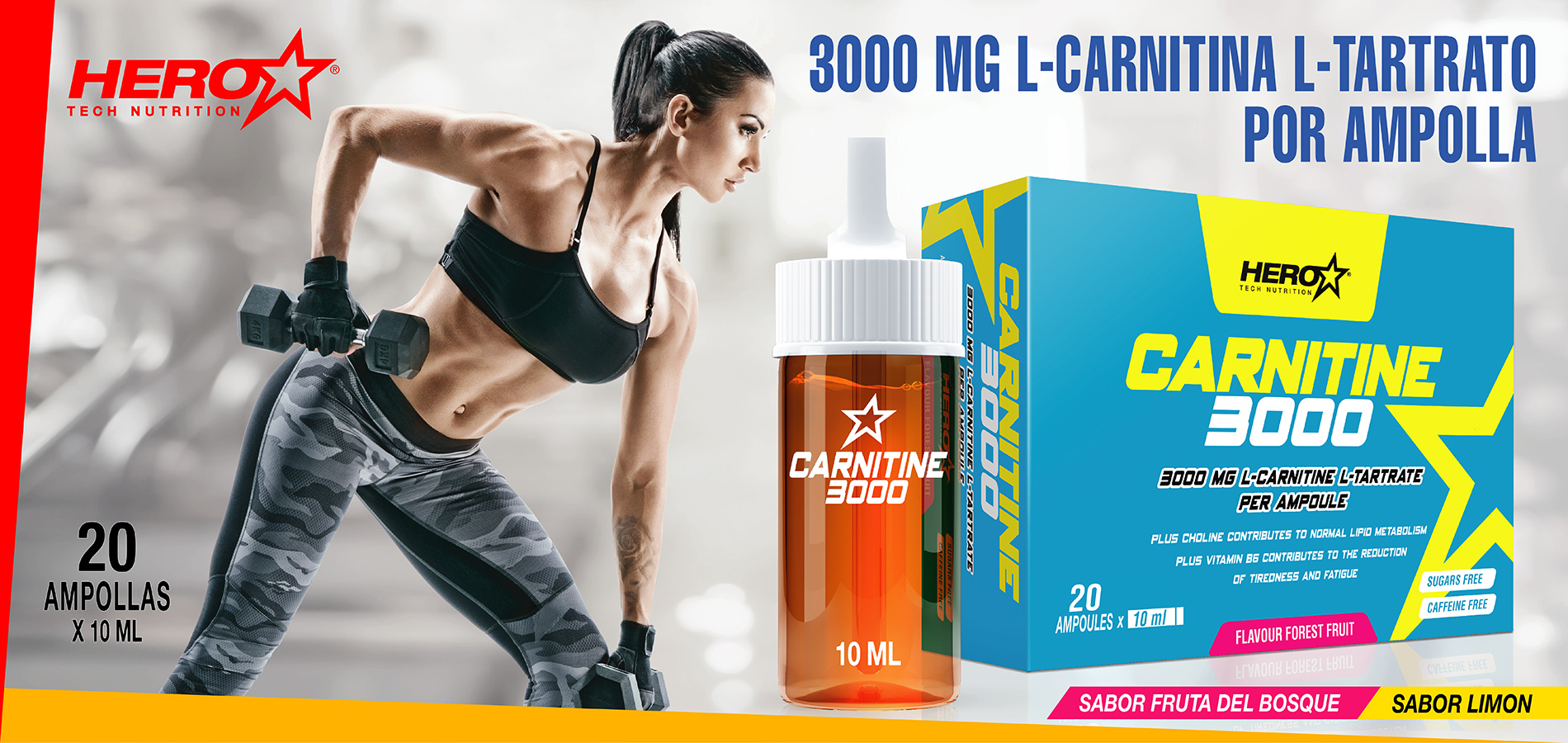 CARNITINE 3000 HERO TECH NUTRITION CONTROL DE PESO QUEMADOR